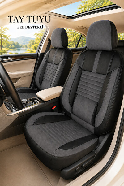 TROBUS Fiat Egea Cross 2020+ Uyumlu Apex Serisi Tay Tüyü Bel Destekli Füme Si...