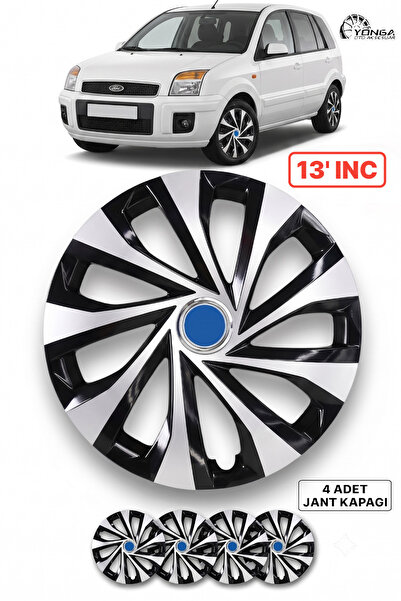 YONGA OTO AKSESUAR FORD FUSİON Jant Kapağı 13 İnç Kırılmaz 4'lü + 4 Amblem + ...