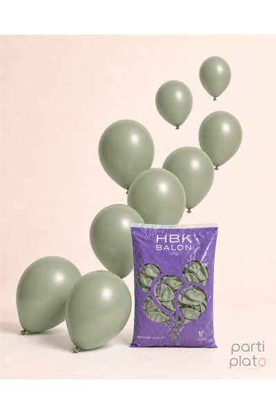 HBK Balon بالونات باستيل 11 بوصة Hbk أوكالبتوس 100 قطعة