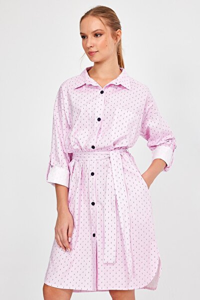 ALEXANDERGARDI ALEXANDERGARDY ADJUSTABLE SLEEVES BIRTED SHIRT DRESS (B23-1403...