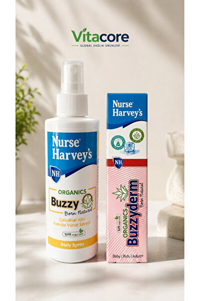 Nurse Harvey's Organic Buzzy Body Spray 175 ml + Buzzyderm 20 gr 2'li Paket