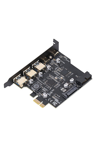 Choice black PCIe To USB 3.2 Card 2 USB Type C 3 USB Type A Easy Installation...
