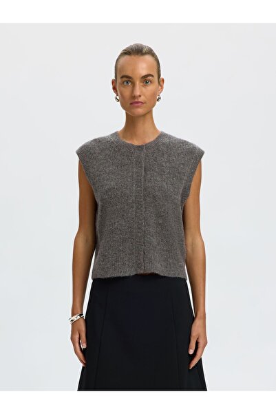 Selected Femme Strickweste Wollgemisch