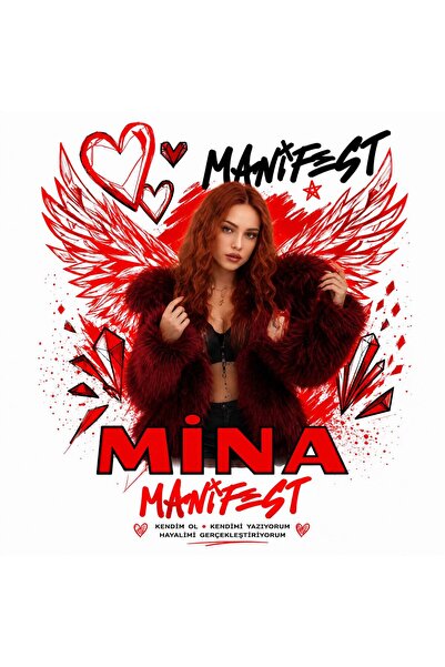 Manifest Mina Kanatlı Tasarım T-shirt