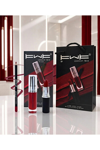 KWK Long-lasting lipstick set + lip gloss + lip liner PH-1254