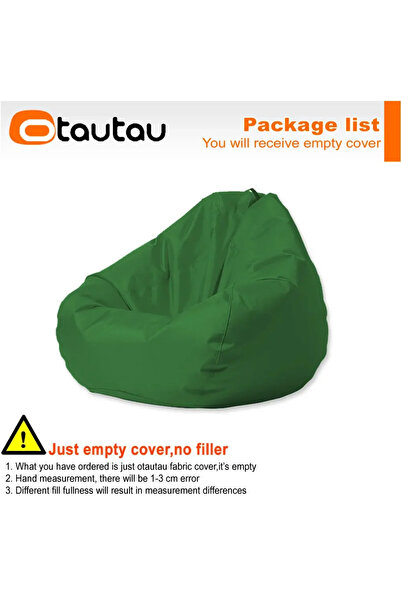 Choice15 D100cm-cover-adults green OTAUTAU Outdoor Waterproof Bean Bag Cover ...