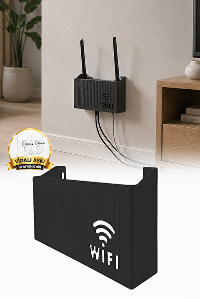 omilife Black Plexi Wifi Modem Storage Box 25X15X6 cm Wall Mounted Router Org...