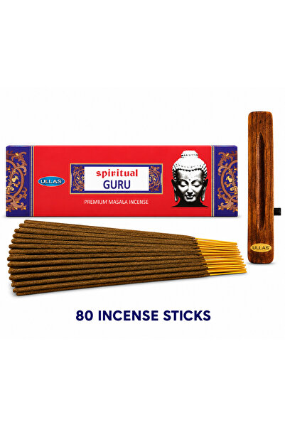 ULLA Ullas Spiritual Guru 80 Incense Sticks + Stick Holder