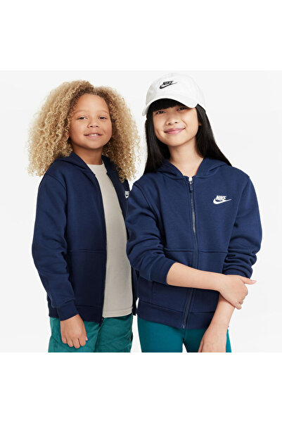 Nike K NSW CLUB FLC HD FZ LS LBR FD3004-410 Μπλε