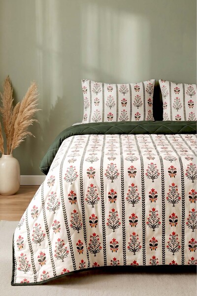 Rivaİstanbul Lora Double Cotton Quilted Pique & Bedspread