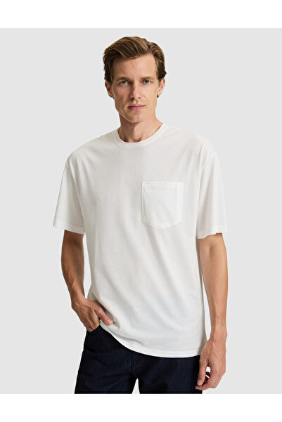 Pierre Cardin Ecru Comfort Fit 100% Cotton Crew Neck Basic T-Shirt 50306991-V...