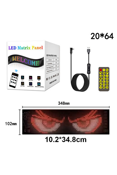 Choice 10x35CM 20x64 LEDs Smart Pixel LED Advertising Sign Scrolling Display ...