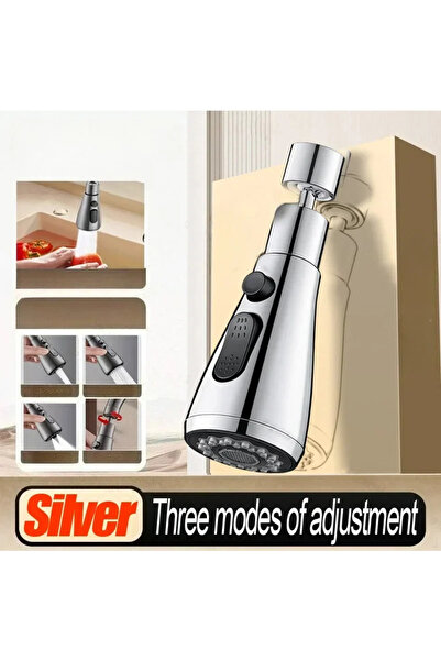 Choice1 silver Kitchen Faucet 360° Swivel Kitchen Sink Faucets, Hot and Cold ...