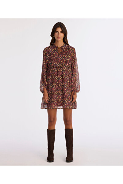 Yargıcı Loose Halter Neck Long Sleeve Dress