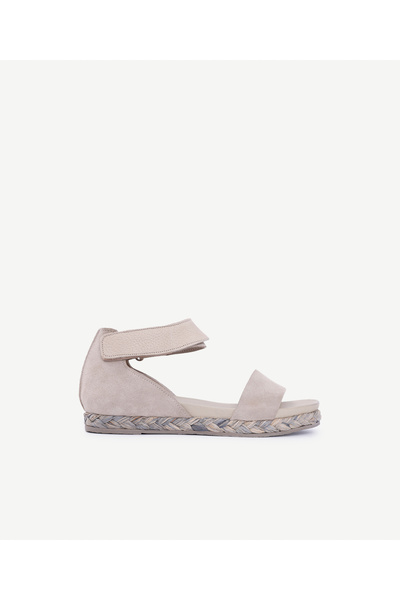 Yargıcı Single Strap Leather Espadrille Sandals