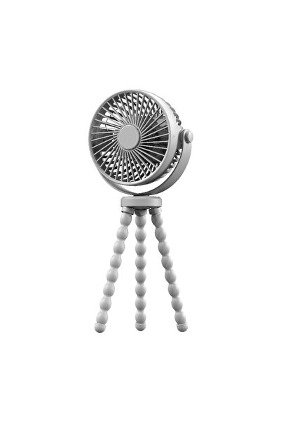 Choice4 Grey 5000mAh Octopus Fan Large-capacity Silent Baby Stroller Fan Smal...