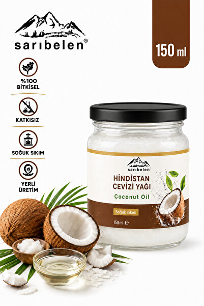 sarıbelen Hindistan Cevizi Yağı 150 ml Soğuk Sıkım