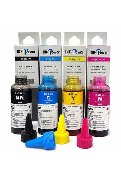 INK POWER حبر إعادة تعبئة عالمي من إنك باور لخراطيش كانون وإتش بي وإبسون