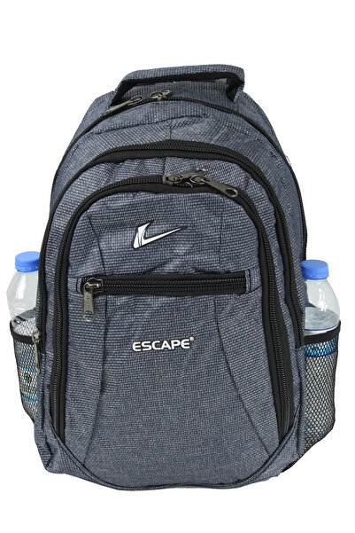 ESCAPE Esc 307 Striped Polyester Fabric Backpack Gray