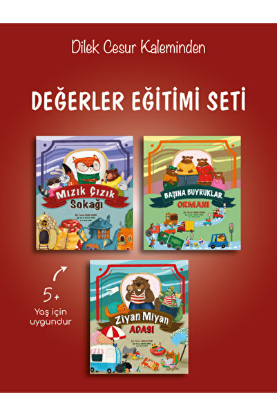 ENDA YAYINCILIK Değerler Eğitimi 3'lü Hikaye Kitabı Seti-dilek Cesur