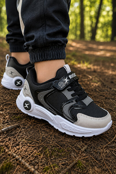 ALTUNTAŞ Boys' Velcro Non-Slip Sole Casual Sports Shoes Sneaker School Shoes