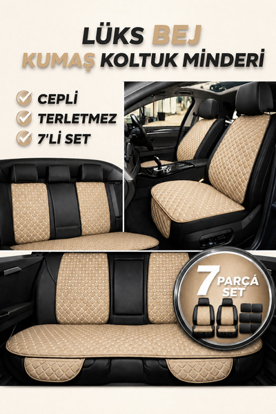TROBUS Volkswagen Passat B6/B7/B8 2005–2024 Uyumlu Kumaş Koltuk Minderi Kapit...