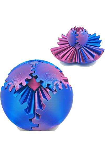 Choice 1PCS Blue-violet 3D Printed Gear Ball Spin Ball Decompression Gear Bal...