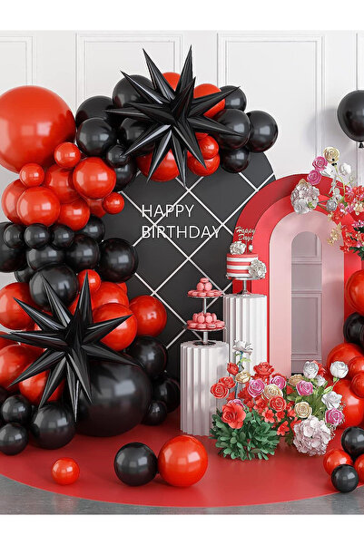 Choice Balloon Set Black and Red Black Red Theme Wedding Balloon Birthday Par...