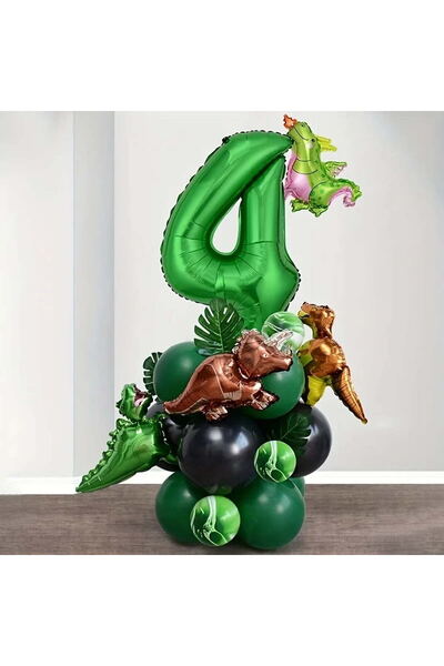 Choice NUMBER 32inch Dino 25pcs-4 25pcs Green Jungle Dinosaur Digital Set for...