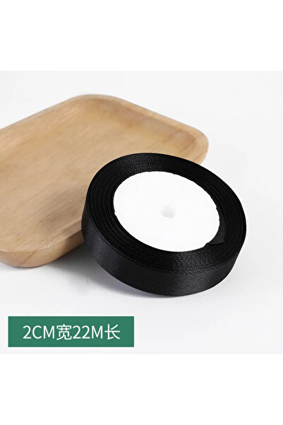 Choice3 ribbon 20mm black 1pc 22 Meters/Roll (6mm-50mm) Black Polyester Satin...