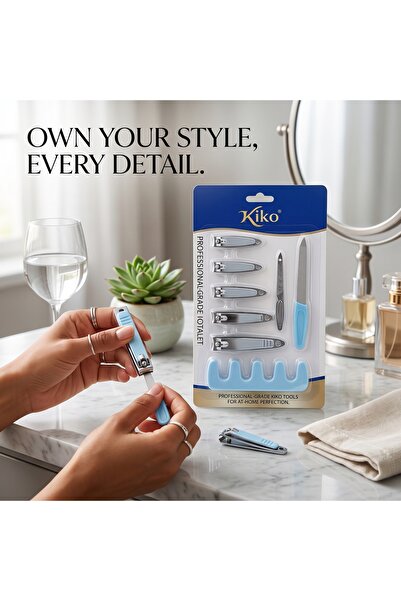 max elegance Max Elegance 8 in 1 Nail Clipper Set with File and Tweezers - Si...