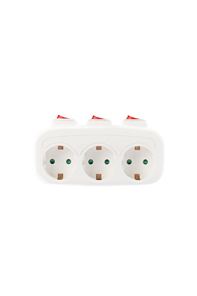 Choice1 1pc CILIA 1/2pcs EU Plug, 3-in-1, Wall Outlet with 3 Switch Control, ...