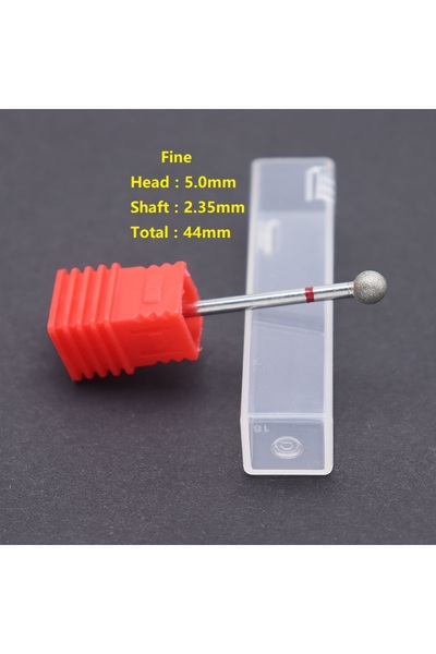 Choice 5.0mm Red Ball Nail Drill Bits Best Diamond Burrs Grinding Bits Acceso...
