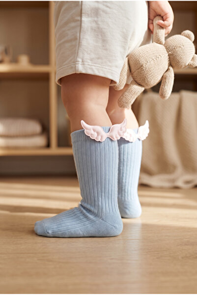Katia&Bony Baby wing accessory knee-high socks blue