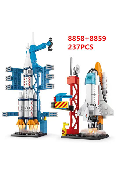 choice2 S-8858-8859(237pcs) Creative Aviation Manned Rocket Building Blocks S...