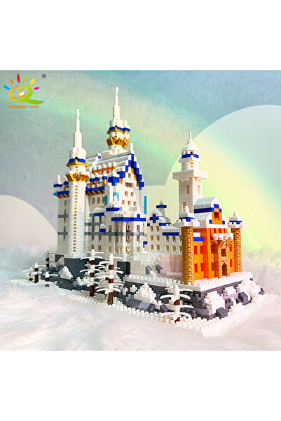Choice no box HUIQIBAO 3000pcs Swan Stone Castle Architecture Model Micro Bui...