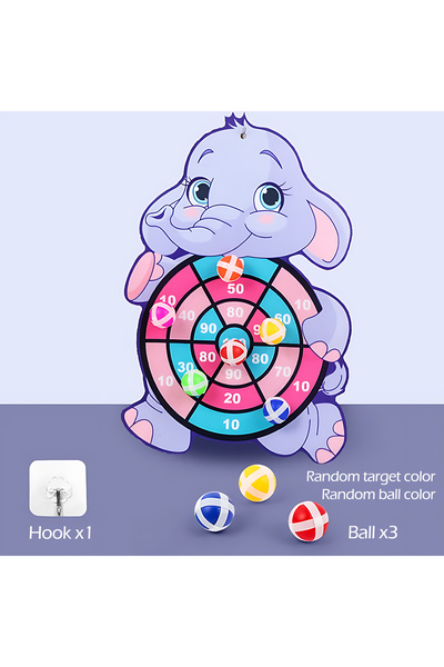 choice2 Elephant Educational Games Dart Board Baby Toy Stickey Ball Dart Indo...