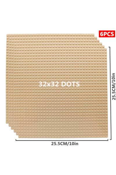 Choice5 32X32 Beige 6pcs/set Base Plate 32*32 32*16 Studs Classic Figures Bui...