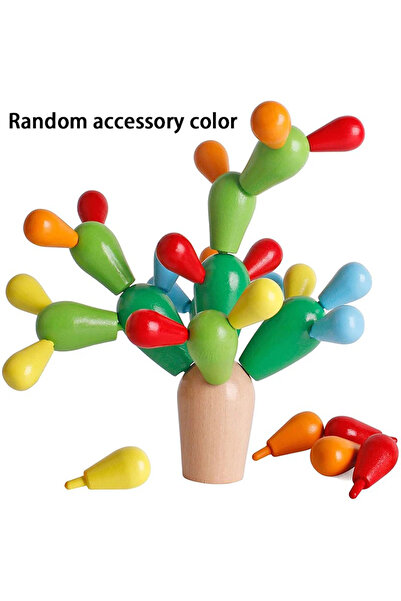 Choice Cactus blocks Children's Wooden Cactus Building Block Toy Montessori B...