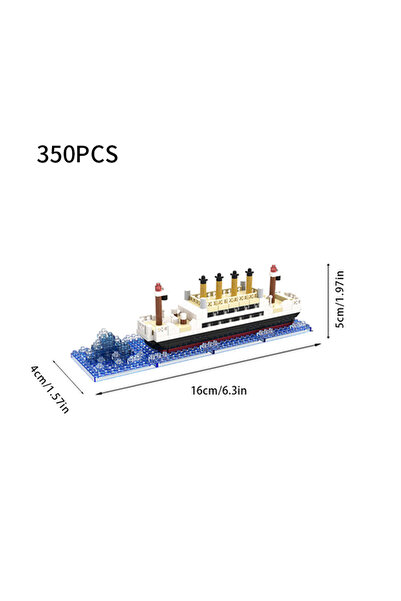 Choice 350pcs Micro Diamond Small Particle Titanic Building Block Iceberg Sce...