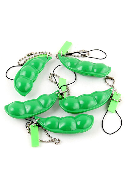 Choice1 5PCS 5/10 Pcs Green Stress Reducing Pea Toy with Keychain for Adults ...