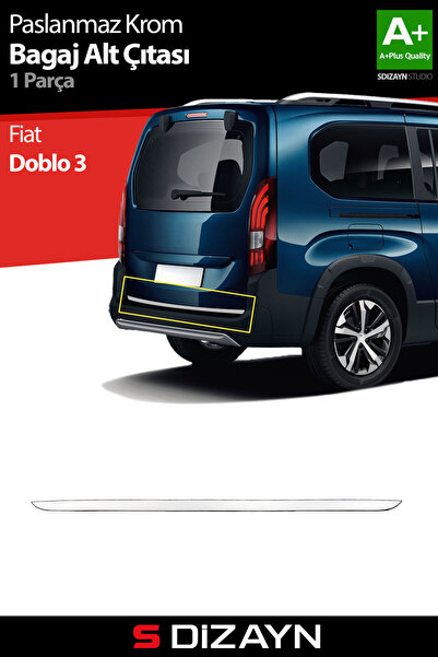 S Dizayn S-Dizayn Fiat Doblo 3 Krom Bagaj Alt Çıtası 2022 Üzeri A+ Kalite 580...