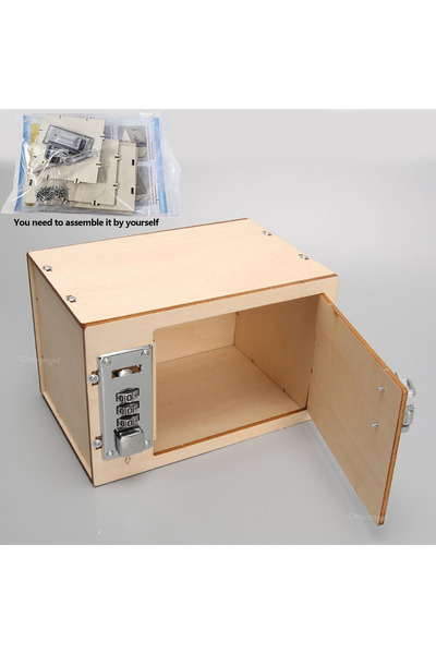 Choice Password Box DIY Wooden Mechanical Password Box Kit Money Bank with Co...