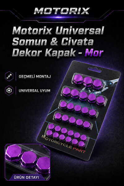 Universal Somun & Civata Dekor Kapak - Mor