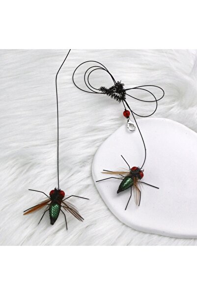 Choice 2pcs 2pcs Simulated Fly Cat Toy Replaces Head Cat Teasing Stick Teasin...