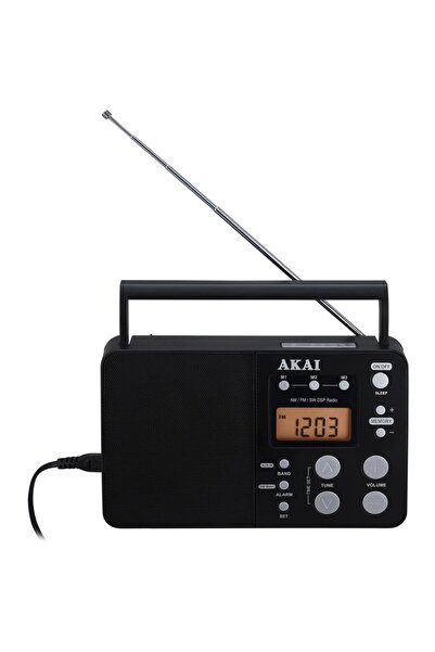 AKAI Φορητό ραδιόφωνο APR-200, ξυπνητήρι, AM/FM, μαύρο