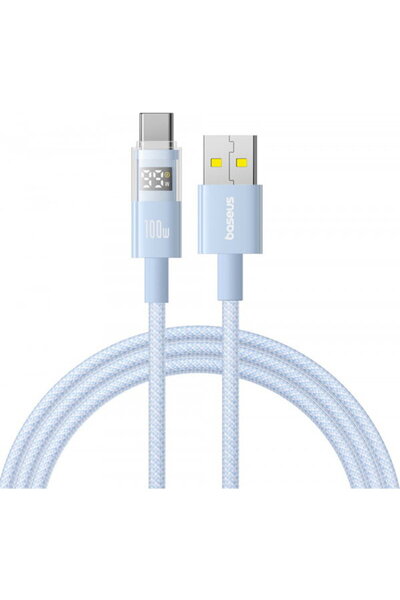 Baseus Cablu Date si Incarcare USB-A - USB-C Display 2, 100W, 2m, Albastru P1...