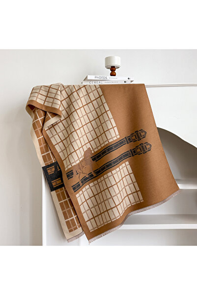Choice5 Khaki Luxury Brand Winter Imitation Cashmere Scarf Women Female Warm ...
