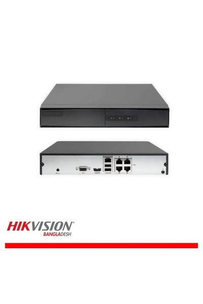Hikvision Ds-7104Ni-Q1/4P/M, 4Channel Poe, 4Mpix, H265+, Support 1 Hdd, 1520P Recording, 60Mbps Bandwidth