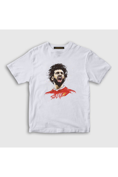 Presmono Unisex Çocuk Beyaz Soccer Futbol Mohamed Muhammed Salah T-shirt 3404...